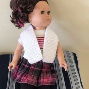 YB #100 winter knitted 18 in doll scarf